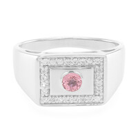 Bague en argent et Saphir Padparadscha