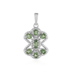 Pendentif en argent et Apatite verte