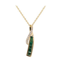 Collier en or et Emeraude de Zambie AAA (CIRARI)