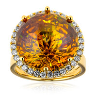 Bague en or et Sphalérite (de Melo)