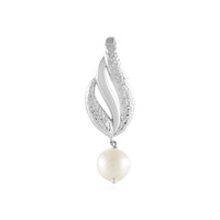 Pendentif en argent et Perle blanche de culture d'eau douce