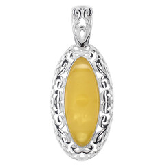 Pendentif en argent et Ambre baltique