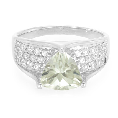 Bague en argent et Améthyste verte