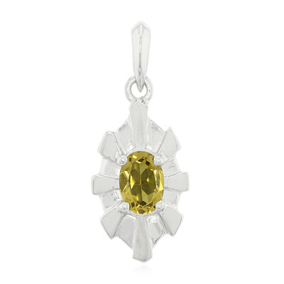 Pendentif en argent et Quartz champagne