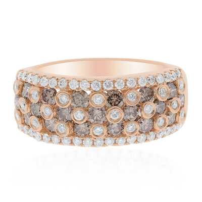 Bague en or et Diamant chocolat SI2