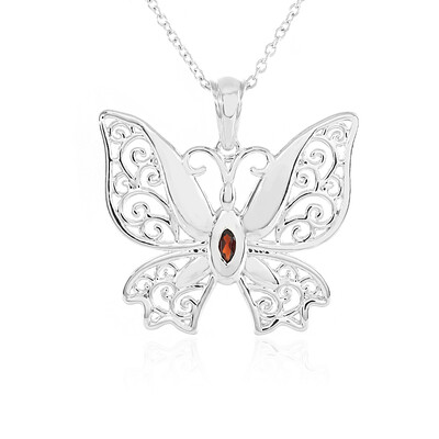 Collier en argent et Grenat du Mozambique
