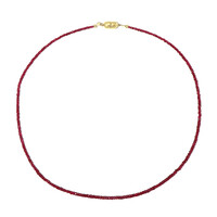 Collier en argent et Spinelle rouge noble (Adela Silber)