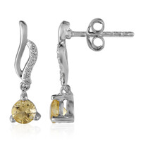Boucles d'oreilles en argent et Citrine