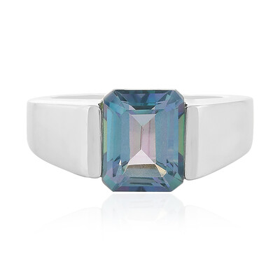 Bague en argent et Quartz océan