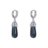 Boucles d'oreilles en argent et Séraphinite