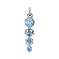Pendentif en argent et Topaze bleu ciel
