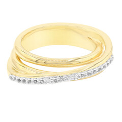 Bague en argent et Topaze blanche