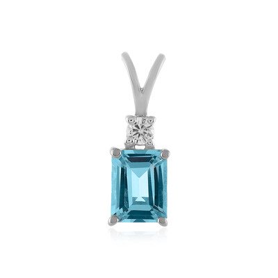 Pendentif en argent et Topaze bleu ciel