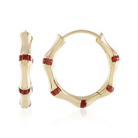 Boucles d'oreilles en or et Rubis de Tanzanie (de Melo)