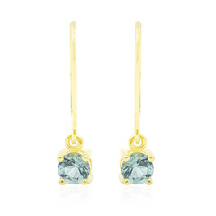Boucles d'oreilles en or et Tourmaline Paraïba du Nigeria