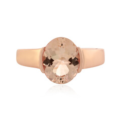 Bague en or et Morganite couleur pêche
