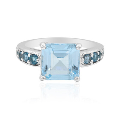 Bague en argent et Topaze bleu ciel
