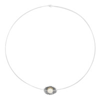 Collier ras du cou (Choker) en argent et Perle de culture d'eau douce