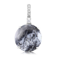 Pendentif en argent et Agate dendritique