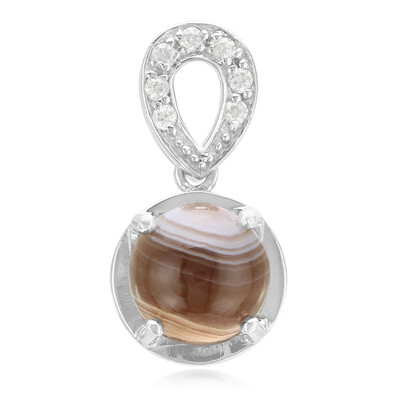 Pendentif en argent et Agate du Botswana