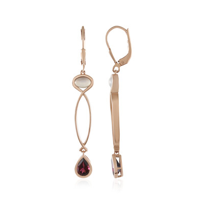 Boucles d'oreilles en argent et Grenat Rhodolite (KM by Juwelo)