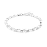 Bracelet en argent et Topaze blanche