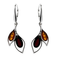 Boucles d'oreilles en argent et Ambre baltique