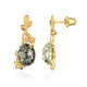 Boucles d'oreilles en argent et Ambre vert de Baltique (dagen)