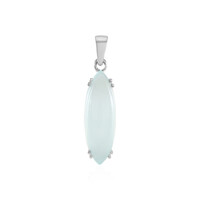 Pendentif en argent et Calcédoine d'eau