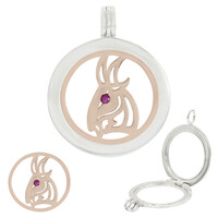 Pendentif en argent et Rubis Zodiaque capricorne