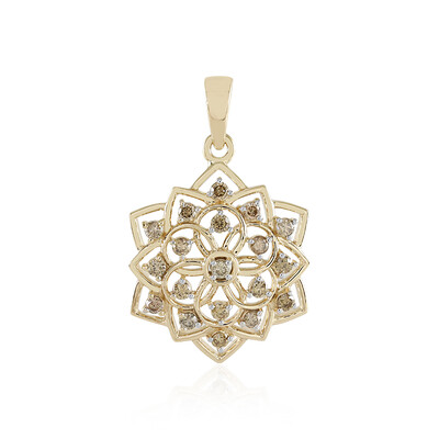 Pendentif en or et Diamant chocolat SI1