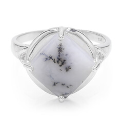 Bague en argent et Agate dendritique