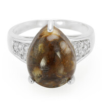Bague en argent et Quartz Dinosaure