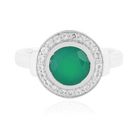 Bague en argent et Onyx vert