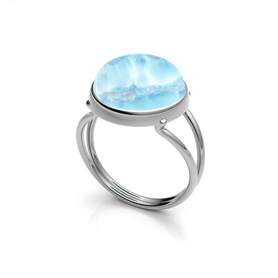 Bague en argent et Larimar