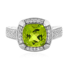 Bague en argent et Péridot du Jilin