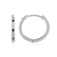 Boucles d'oreilles en argent et Diamant pourpre I2