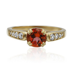 Bague en argent et Topaze mandarine
