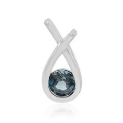 Pendentif en argent et Topaze bleu de Londres