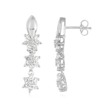 Boucles d'oreilles en argent et Topaze blanche