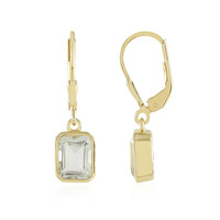 Boucles d'oreilles en argent et Améthyste verte