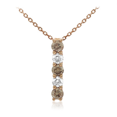 Collier en or et Diamant chocolat SI2