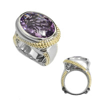 Bague en argent et Améthyste de Zambie (Dallas Prince Designs)