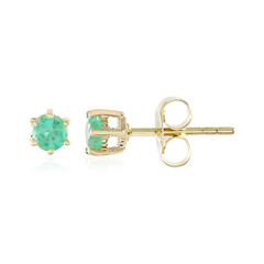 Boucles d'oreilles en or et Emeraude de Colombie
