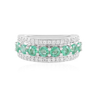 Bague en argent et Emeraude de Colombie
