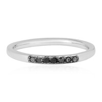 Bague en argent et Diamant noir