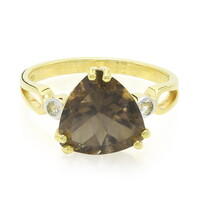 Bague en argent et Quartz fumé