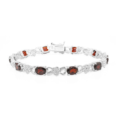 Bracelet en argent et Grenat du Mozambique