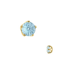 Pendentif en or et Topaze bleu ciel