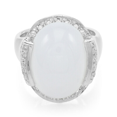 Bague en argent et Calcédoine de Turquie